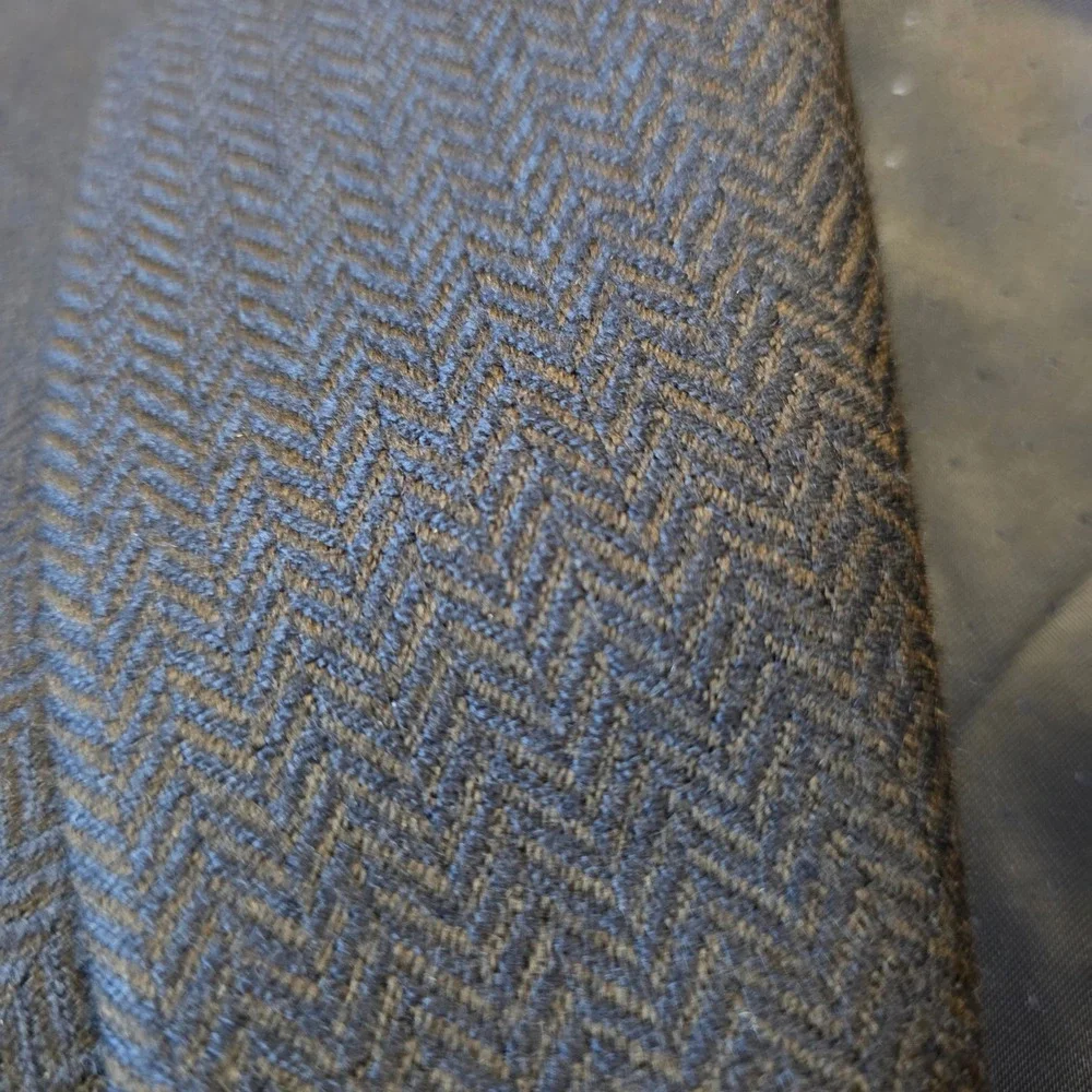 Calvin Klein Mens‎ Navy Blue Herringbone 100% Wool 3-Button Blazer Jacket Canada